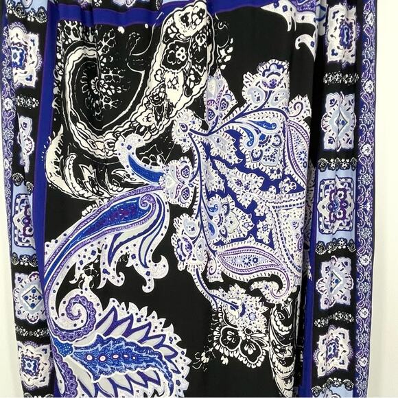 Enfocus Studio Women's Sleeveless Boho Floral Print Midi Dress Purple Size 12 - Picture 4 of 7